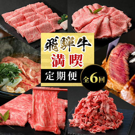 飛騨牛 満喫定期便 全6回 すき焼き しゃぶしゃぶ ステーキ 焼肉 BBQ ロース 肩ロース ステーキ サーロイン 切り落とし 贅沢 贈り物 6ヶ月 定期 おすすめ 選べる 人気 飛騨 牛 肉 和牛 黒毛和牛 ブランド牛 養老ミート