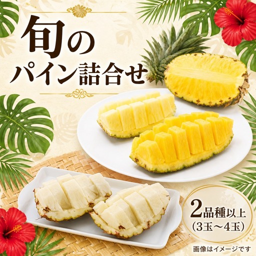 パイナップル 旬の詰合せ 3玉～4玉（約3kg） ぬうは農園