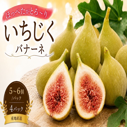 いちじく フルーツ 4パック バナーネ 【 白 イチジク 】