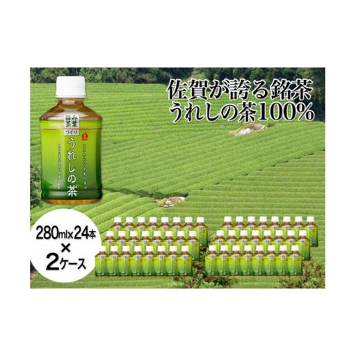 うれしの茶 280ml×24本入×2ケース / お茶 緑茶 嬉野茶 ペットボトル / 佐賀県 / さが風土館季楽
