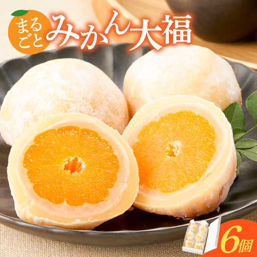 みかん大福 6個入り[贈答・熨斗対応] 6個 職人仕立て 和菓子 フルーツ大福 白餡 お餅 冷凍 フルーツ デザート みかん 餡子 手作り おやつ スイーツ 冷蔵解凍 お取り寄せ グルメ 愛知県 小牧市 送料無料 [009B15]