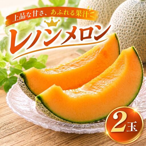 [先行予約]レノンメロン(鉾田市) 2玉 赤肉品種 赤肉メロン! / レノンメロン 果物 フルーツ メロン 産地直送