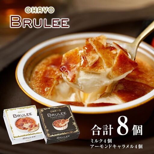 ブリュレ アイス アイスクリームギフト 詰め合わせ 2種×4個入 計8個 ブリュレアイス アイスクリーム ギフト BRULEE オハヨー乳業 OHAYO おやつ スイーツ デザート 贈り物 食べ比べ 茨城県 鉾田市