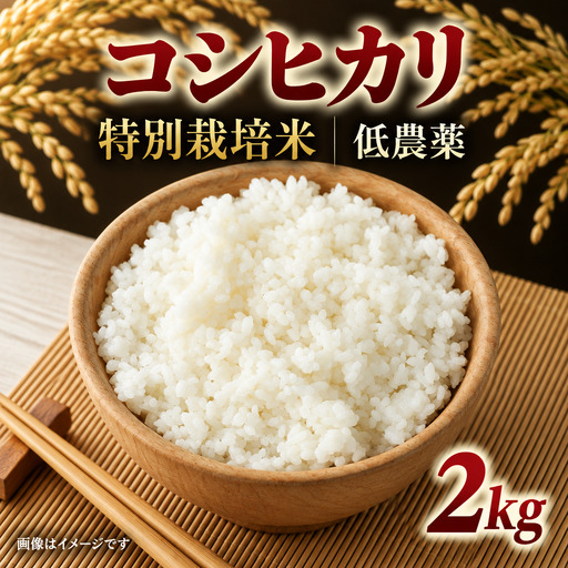 新米 コシヒカリ 2kg 特別栽培米 [BSEO001-f]