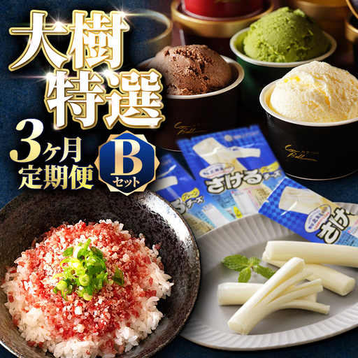 【毎月定期便】北海道十勝大樹町 特選定期便B ( アイス 牛肉 フレーク チーズ )全3回【配送不可地域：離島】【4014789】