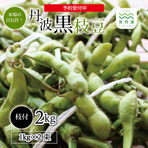 [先行予約]丹波黒枝豆 枝付き 2kg 京都 京丹波町産 [ 枝豆 おつまみ ][011KK001L]