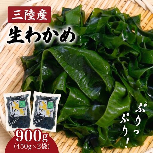 湯通し塩蔵わかめ 900g(450g×2袋)