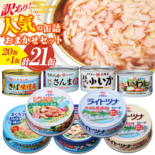 訳あり お任せ 人気 缶詰 20缶 +1缶 合計21缶 セット