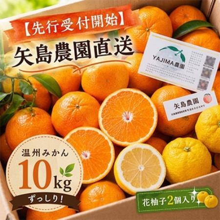 温州みかん10kg花柚子2個入り★ 甘味と酸味のバランスが良く、濃厚な香りが特徴です【先行受付】【1768096】