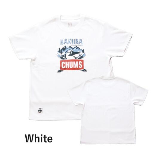 【CHUMS×HAKUBA】 BOOBYFACE フロントプリント Tシャツ メンズ　M /ホワイト