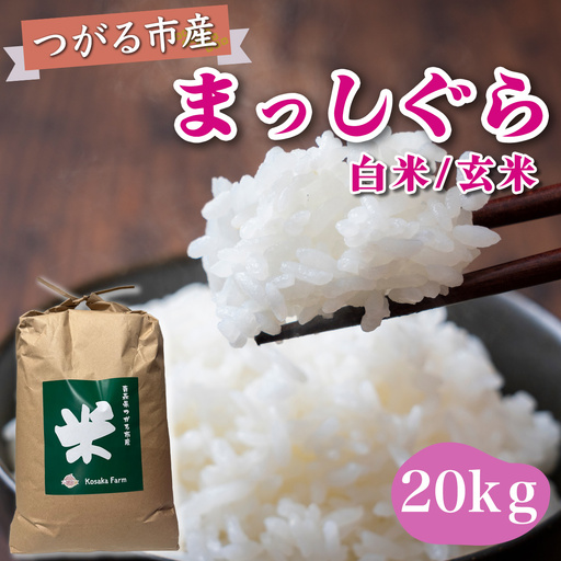 令和8年産 つがる市産 まっしぐら 白米／玄米 20kg [1082]