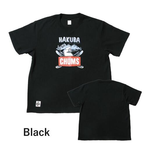 【CHUMS×HAKUBA】 BOOBYFACE フロントプリント Tシャツ ウィメンズ　L /ブラック