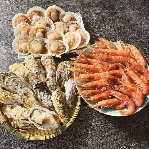海鮮 バーベキュー セット 殻付き ホタテ 赤海老 牡蠣 3種 約3kg BBQセット 詰め合わせ