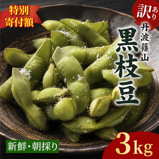 枝豆 訳あり[予約]丹波黒枝豆 3kg 枝豆