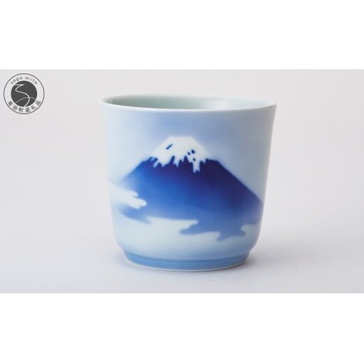 有田焼 富士山 ロックカップ【深川製磁】酒器 ロックカップ カップ お酒 食器 器 うつわ 伝統工芸 染付 富士 磁器 陶磁器 aa057