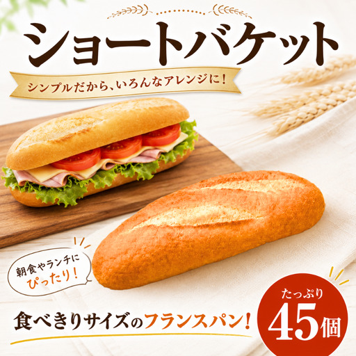 【大容量】ミニフランスパン 45個 冷凍 ｜パンパンパンパン