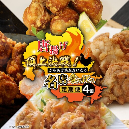 唐揚げ頂上決戦!からあげ県おおいたの名店食べ比べ定期便 大分県 国東市 中津市 竹田市 豊後大野市 料理 ご当地 グルメ 有名店_2676R-11
