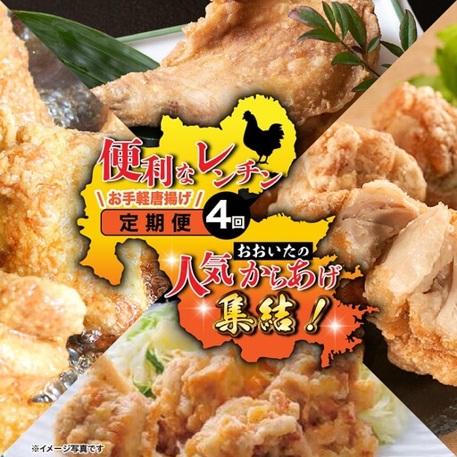 おおいたの人気からあげ集結!便利なレンチンお手軽唐揚げ定期便 大分県 国東 中津 竹田 津久見 時短 ご当地 グルメ 有名店 レンジ調理_2677R-11
