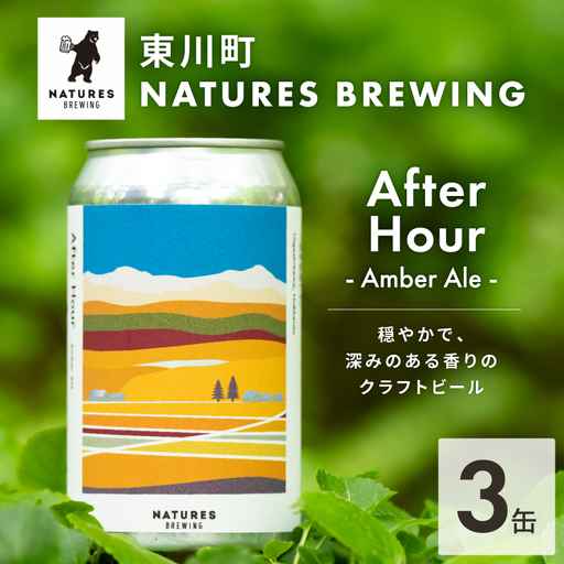 【Natures Brewing】クラフトビール「After Hour (Amber Ale)」 3缶セット