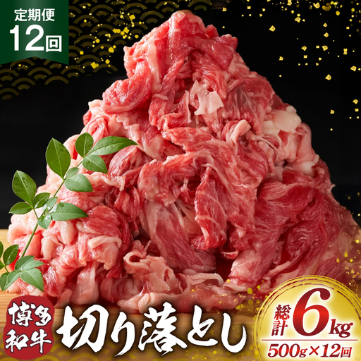 肉 博多和牛 切り落とし500g 12回 定期便