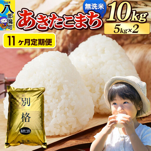 《令和8年産 新米》《定期便11ヶ月》米 あきたこまち 10kg（5kg×2袋）【無洗米】秋田県産