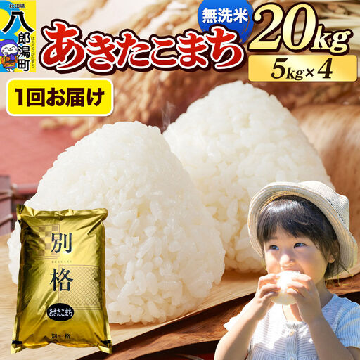 《令和8年産 新米》米 あきたこまち 20kg（5kg×4袋）【無洗米】秋田県産
