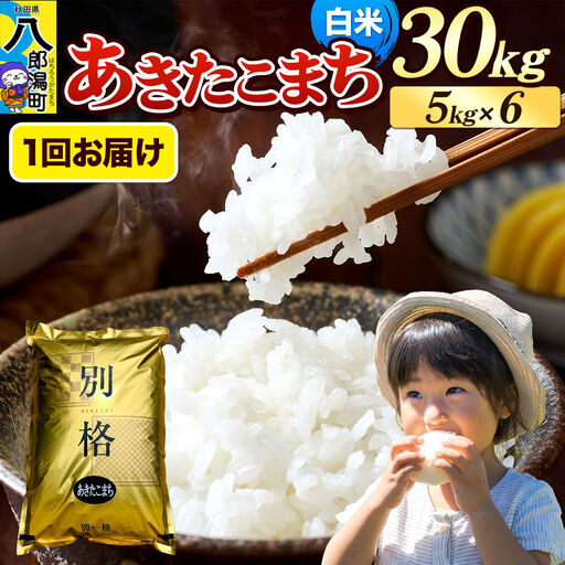 《令和8年産 新米》米 あきたこまち 30kg（5kg×6袋）【白米】秋田県産
