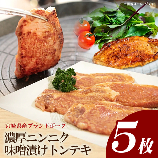 豚肉 [宮崎県産ブランドポーク]濃厚ニンニク味噌漬けトンテキ 500g