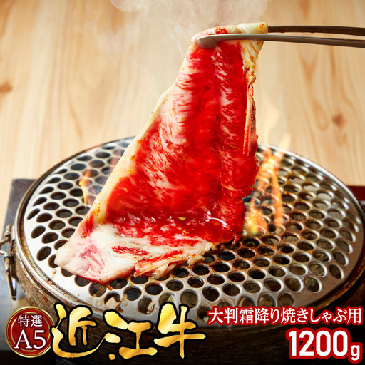 特選A5近江牛大判霜降り焼きしゃぶ用1200g EG-0003