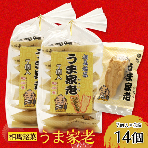 ナッツの香ばしさ広がる 相馬銘菓 うま家老 14個  FAI-0115