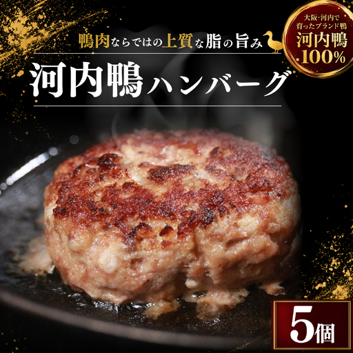 [河内鴨100%] 5個 鴨 ハンバーグ