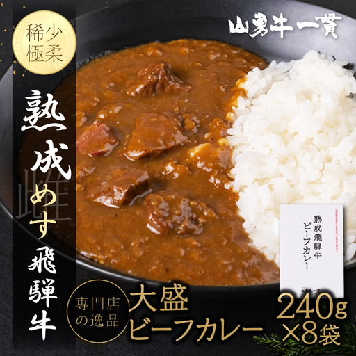 飛騨の牧場で育った熟成飛騨牛『山勇牛』ビーフカレー レトルト 大盛り 専門店の逸品
