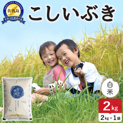 佐渡島産こしいぶき 白米 2kg 令和8年産 農薬5割減 土屋農園 195962-051102