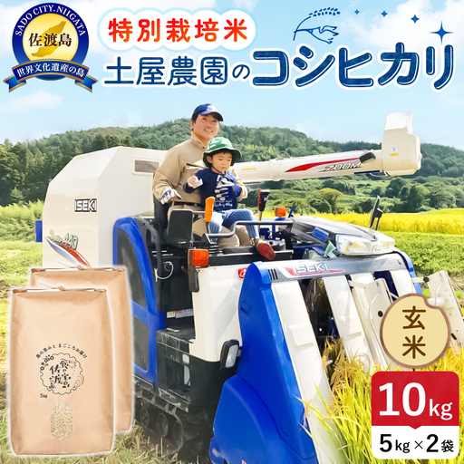 佐渡島産コシヒカリ 玄米 10kg 令和8年産 特別栽培米 土屋農園 195962-034402