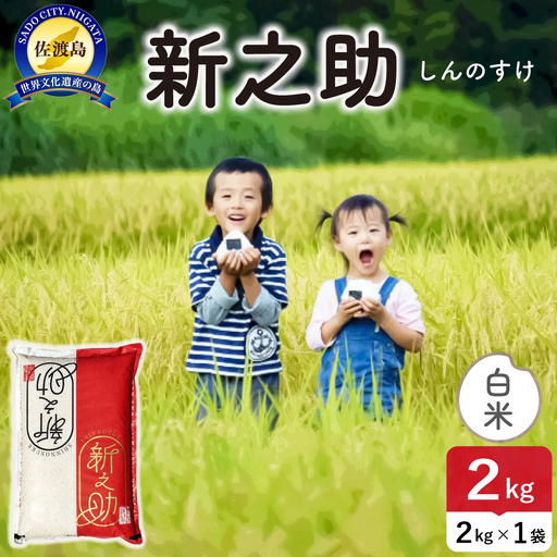 令和8年産 佐渡島産 新之助 白米2kg 195962-101102