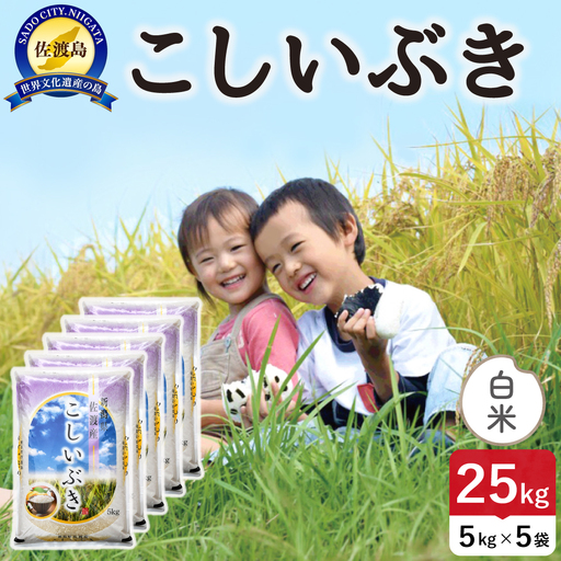 令和8年産 佐渡島産こしいぶき 白米25kg 195962-151702