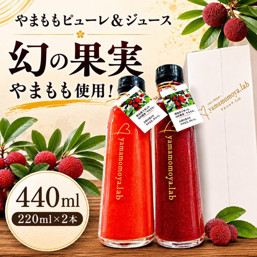 やまもも ピューレ ジュース 各220ml 2本セット