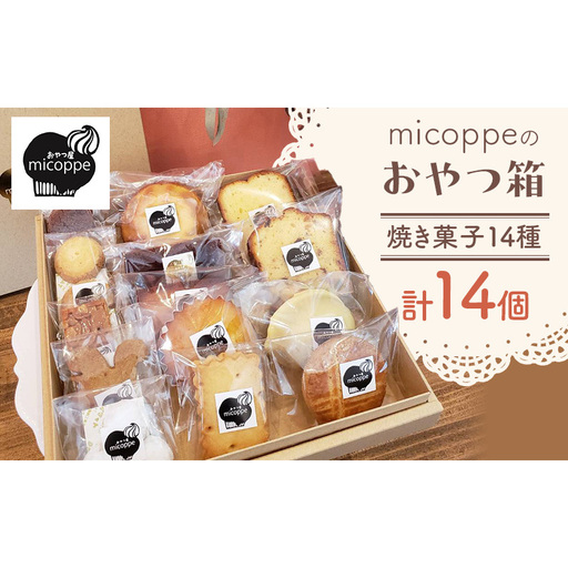 おやつ屋micoppeのおやつ箱(焼き菓子14種・計14個)焼菓子 クッキー サブレ マドレーヌ フィナンシェ レモンケーキ セット 詰合せ 手作り おやつ スイーツ 静岡 森町