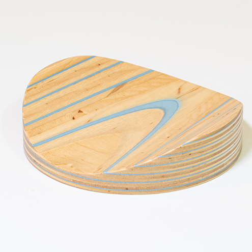 木製 mokume blue 北海道 木製 トレイ ブルー