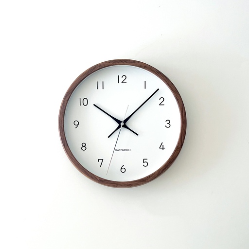 KATOMOKU muku clock 13 ウォールナット km- 104WARCS 木製 SKP電波時計