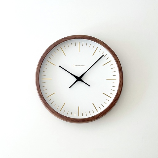 KATOMOKU muku clock 18 ウォールナット km-129WARCS 木製 SKP電波時計