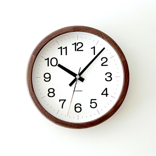 KATOMOKU muku clock 16 ウォールナット km- 108WARCS 木製 SKP電波時計