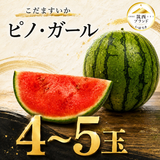 【2027年先行受付】 こだますいか 「 ピノ・ガール 」 4～5玉 すいか