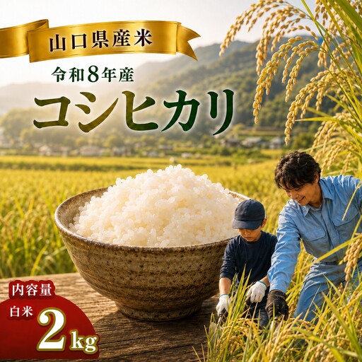 令和8年度産 山口県産 コシヒカリ 2㎏ 
