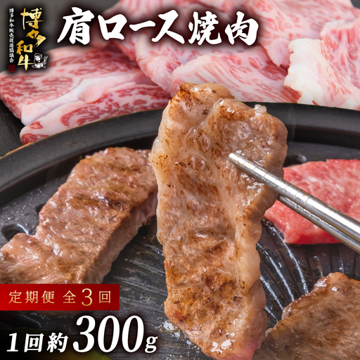 ≪定期便・全3回≫博多和牛 肩ロース焼肉