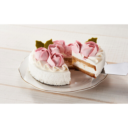[卵・乳製品・小麦粉不使用]ローズクリームホールケーキ(ヴィーガン対応)