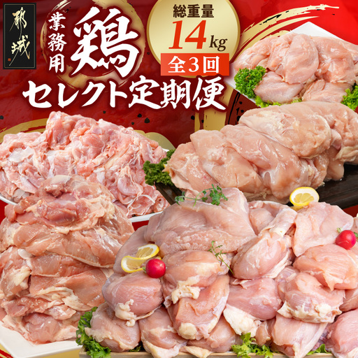 【☆セレクト定期便☆】【業務用】鶏定期便(3ヶ月)2月・4月・6月お届け≪2027年お届け≫〔T36E-3-S008〕_(都城市) 宮崎県 若鶏 もも むね 1枚肉 カット無