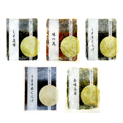 人気の佃煮セット 5種詰合せ [ しそ昆布 / 味の花 / しそきくらげ / 旨辛きくらげ / 香味高菜 (計950g)] 佃煮 ご飯のお供 おにぎり おかず おつまみ 晩酌 酒の肴 お茶漬け 惣菜 和食 トッピング 食べ比べ