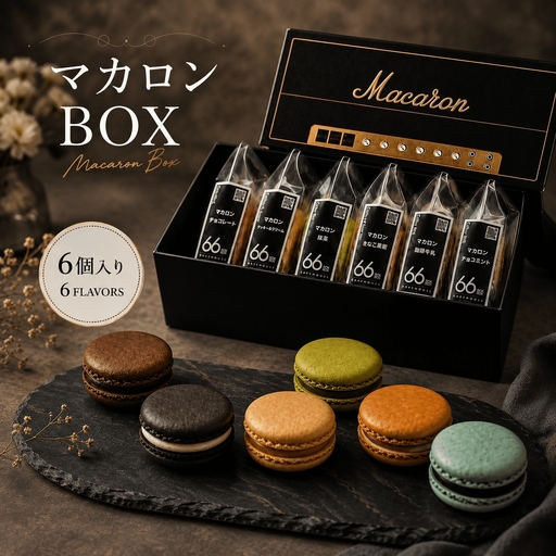 マカロン BOX 大きめ 6個入 まかろん