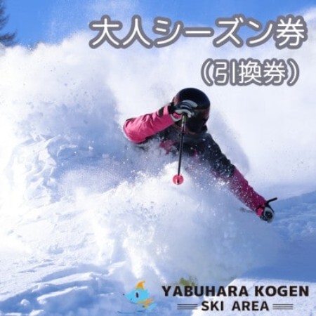 やぶはら高原スキー場 大人シーズン券 引換券